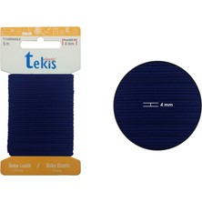 Hobizubi 4mm Lacivert Lastik - 5 Metre