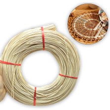 Hobizubi Rattan Doğal Bambu Çubuk 500gram - 2.5mm Örgü Bambu Çubuk