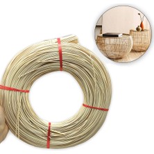 Hobizubi Rattan Doğal Bambu Çubuk 500gram - 2.5mm Örgü Bambu Çubuk