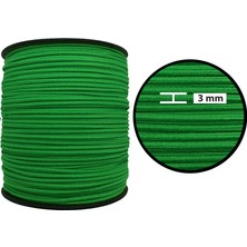 Hobizubi 3 mm Yuvarlak Lastik-50 Metre Yeşil Yuvarlak Lastik