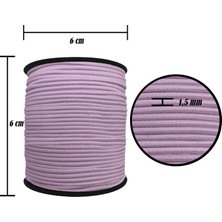 Hobizubi 1.5 mm Şapka Lastik - 100 Metre Lila - Yuvarlak Lastik