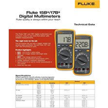 Fluke 17B+ Ac Dc Multimetre