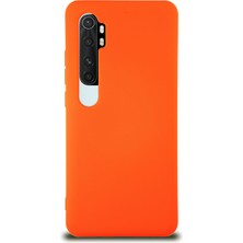 Caseart Xiaomi Mi Note 10 Lite Kapak Içi Kadife Lansman Silikon Kılıf - Turuncu