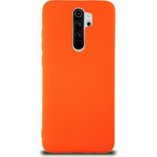 Caseart Xiaomi Redmi Note 8 Pro Kapak Içi Kadife Lansman Silikon Kılıf - Turuncu