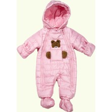 Modacity Sevimli Ayı Figürlü Cepli Kapüşonlu Kozmonot Astronot Tulum