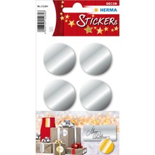 Herma Etiket Gümüş Yuvarlak 32 mm