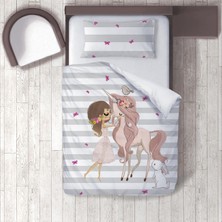 instababyrooms Dijital Baskılı 160CM x 220CM Çocuk Odası Çarşafsız Nevresim Takımı Model 1401