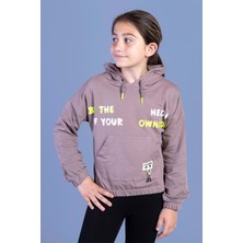 Toontoy Kids Kız Çocuk Kanguru Cepli Baskılı Sweatshirt