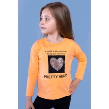 Toontoy Kids Kız Çocuk Pul Işlemeli Baskılı Tişört