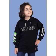 Toontoy Kids Erkek Çocuk Kapüşonlu Baskılı Sweatshirt
