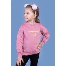 Toontoy Kız Çocuk Sırtı Baskılı Sweatshirt