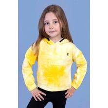 Toontoy Kız Çocuk Batik Desenli Kapüşonlu Sweatshirt