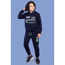 Toontoy Kids Erkek Çocuk Kapüşonlu Baskılı Eşofman Takımı