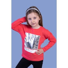 Toontoy Kids Kız Çocuk Varak Baskılı Tişört