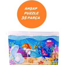 Woody Life Woodylife Deniz Kızı 35 Parça Puzzle Yapboz Eğitici Çocuk Oyuncak