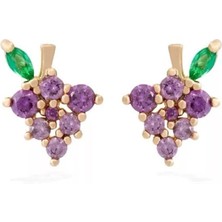 Bylin Gold Mini Üzüm 925 Ayar Gümüş Küpe