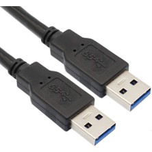 Techmaster 30 cm 2 Ucu USB 3.0 2 Ucu Erkek Kablo Hızlı Veri Aktarımı