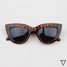 Mobgift Cat Eye Oval Güneş Gözlüğü (Leopar)