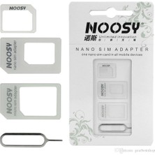 Noosy Sim Adaptör Nano ve Micro Sim 4'lü Set