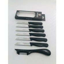 Solingen Siyah Simli 6 Adet Bıçak 1 Yansoy Soyacak