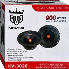 Audiomax Kingvox Kv-3020 20 Cm Midrange 900Wat 75Rms Iki Adet