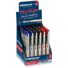 Pensan Roller Kalem My-Sign İmza Kalemi Jell Bilye Uçlu 1.0 Mm 3 Renk Karışık (36 Lı Paket)