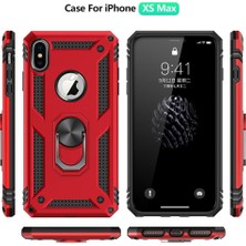 Eabhulie iPhone X / iPhone XS İçin Çift Katmanlı Halkalı Standlı ShockProof Kılıf (Yurt Dışından)