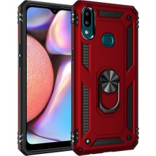 Eabhulie Samsung Galaxy A10S İçin Çift Katmanlı Halkalı Standlı ShockProof Kılıf (Yurt Dışından)