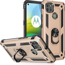 Eabhulie Motorola Moto G9 Power İçin Çift Katmanlı Halkalı Standlı Kılıf (Yurt Dışından)