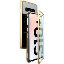 Eabhulie Samsung Galaxy S10 Plus İçin 360 Derece Tam Koruma Şeffaf Manyetik Metal Bumper Kılıf (Yurt Dışından)