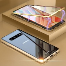 Eabhulie Samsung Galaxy S10 Plus İçin 360 Derece Tam Koruma Şeffaf Manyetik Metal Bumper Kılıf (Yurt Dışından)