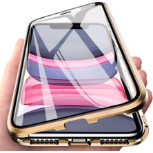 Eabhulie iPhone 11 İçin 360 Derece Tam Koruma Şeffaf Manyetik Metal Bumper Kılıf (Yurt Dışından)