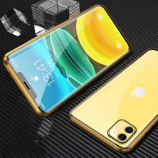 Eabhulie iPhone 11 İçin 360 Derece Tam Koruma Şeffaf Manyetik Metal Bumper Kılıf (Yurt Dışından)