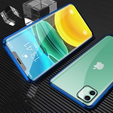 Eabhulie iPhone 11 İçin 360 Derece Tam Koruma Şeffaf Manyetik Metal Bumper Kılıf (Yurt Dışından)