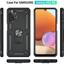 Eabhulie Samsung Galaxy A32 4G İçin Çift Katmanlı Halkalı Standlı Kılıf (Yurt Dışından)