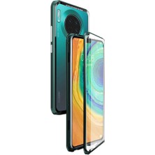 Eabhulie Huawei Mate 30 İçin 360 Derece Tam Koruma Şeffaf Manyetik Metal Bumper Kılıf (Yurt Dışından)