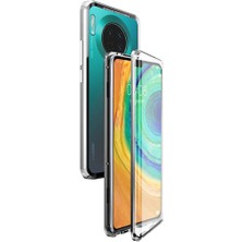 Eabhulie Huawei Mate 30 İçin 360 Derece Tam Koruma Şeffaf Manyetik Metal Bumper Kılıf (Yurt Dışından)