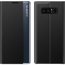 Eabhulie Samsung Galaxy Note 8 İçin İnce Flip Pu Deri Pencereli Standlı Kılıf (Yurt Dışından)