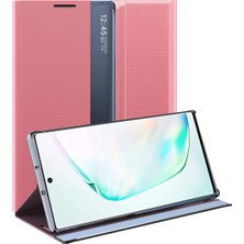 Eabhulie Samsung Galaxy Note 10 Plus / Note 10+ 5G İçin İnce Flip Pu Deri Pencereli Standlı Kılıf (Yurt Dışından)