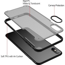 Eabhulie iPhone X / XS İçin İnce Yarı Saydam Mat Pc Airbag Tpu Bumper Kılıf (Yurt Dışından)