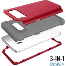 Eabhulie Samsung Galaxy S8 Plus İçin Pc Yumuşak Tpu Bumper 3'ü 1 Arada Koruma ShockProof Kılıf (Yurt Dışından)