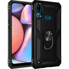 Eabhulie Samsung Galaxy A10S İçin Çift Katmanlı Halkalı Standlı ShockProof Kılıf (Yurt Dışından)