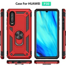 Eabhulie Huawei P30 İçin Çift Katmanlı Halkalı Standlı ShockProof Kılıf (Yurt Dışından)