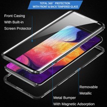 Eabhulie Samsung Galaxy A50 / A50S / A30S İçin 360° Koruma Tam Kaplayıcı Metal Bumper Manyetik Flip Kılıf (Yurt Dışından)