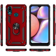 Eabhulie Samsung Galaxy A10S İçin Çift Katmanlı Halkalı Standlı ShockProof Kılıf (Yurt Dışından)