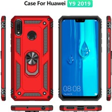 Eabhulie Huawei Y9 2019 İçin Çift Katmanlı Halkalı Standlı ShockProof Kılıf (Yurt Dışından)