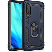 Eabhulie Huawei P30 İçin Çift Katmanlı Halkalı Standlı ShockProof Kılıf (Yurt Dışından)