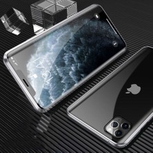 Eabhulie iPhone 11 İçin 360 Derece Tam Koruma Şeffaf Manyetik Metal Bumper Kılıf (Yurt Dışından)