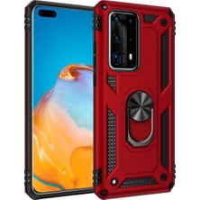 Eabhulie Huawei P40 Pro İçin Çift Katmanlı Halkalı Standlı ShockProof Kılıf (Yurt Dışından)