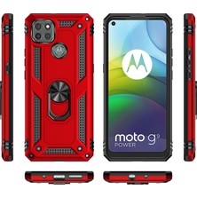 Eabhulie Motorola Moto G9 Power İçin Çift Katmanlı Halkalı Standlı Kılıf (Yurt Dışından)